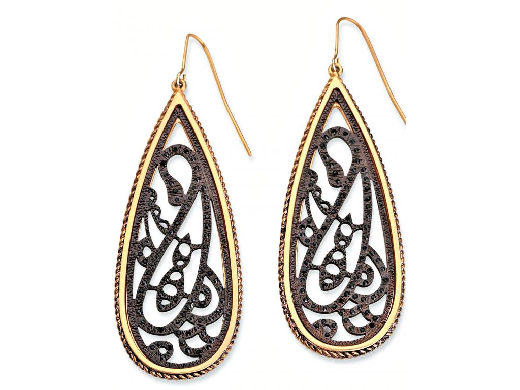 Aretes. Con pequeños puntos de brillo negro, son diferentes.()