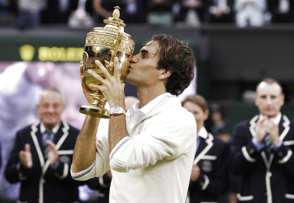 Federer Festeja. Foto: EFE<br>