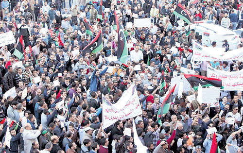 <p>Presión. La población libia exige justicia.</p>
