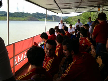 Los jugadores en el recorrido. Foto: cortesía.