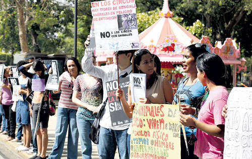 <p>Protesta. Grupos se reunieron ayer en el Parque Urracá.</p>