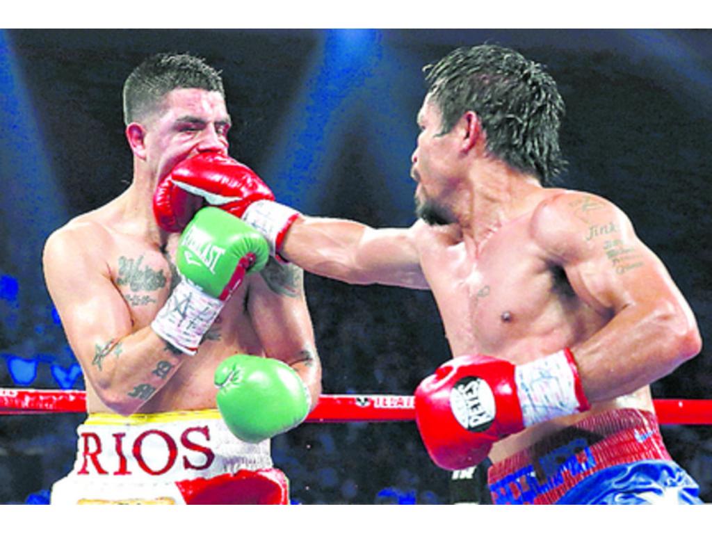 Notable superioridad. Pacquiao, de 34 años, conectó 281 golpes en el combate, 233 de ellos de poder, por apenas 138 de Ríos. El joven de 27 años cayó por segunda vez en su carrera profesional.