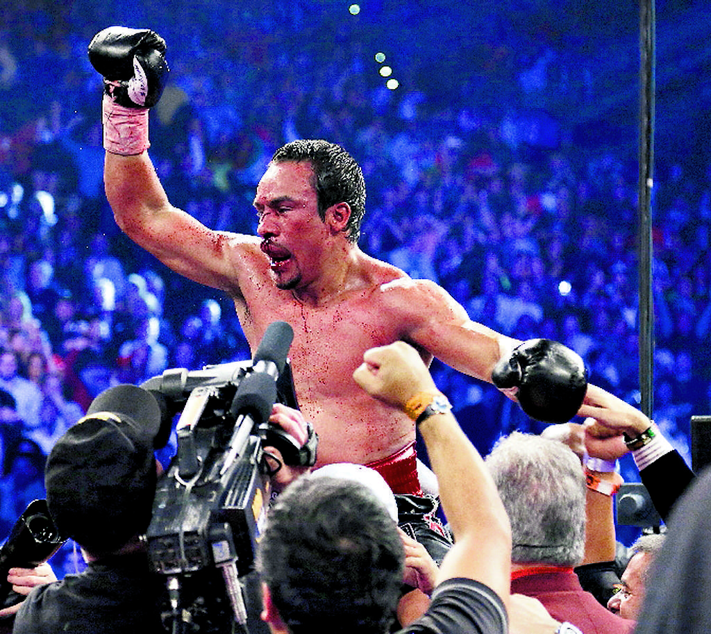 Final. Márquez, luego del triunfo contra Pacquiao.(AP)