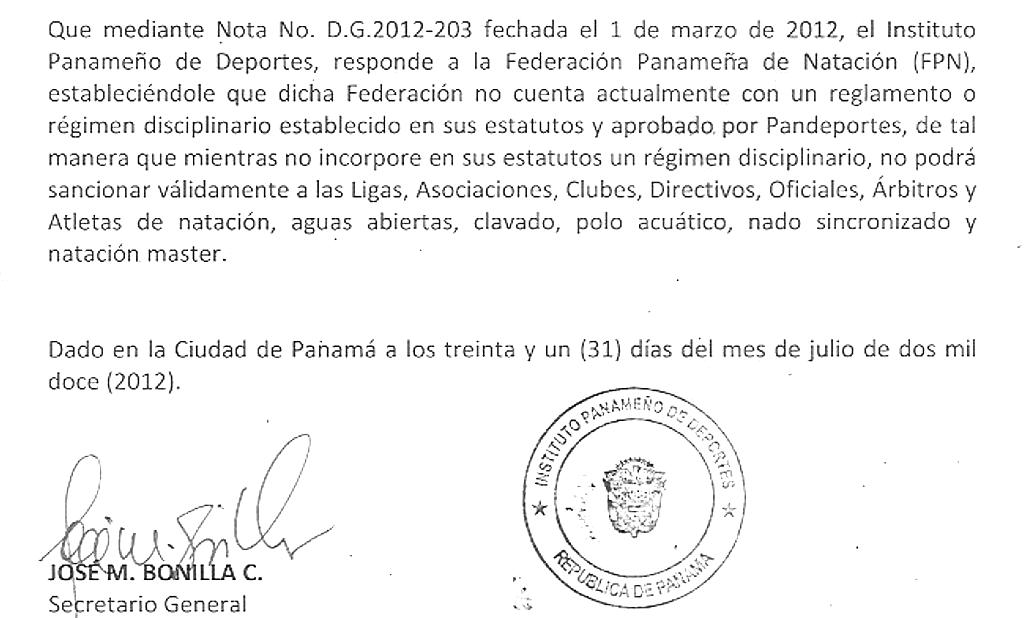 Prueba. Este es el documento firmado por José Bonilla.(Archivo)