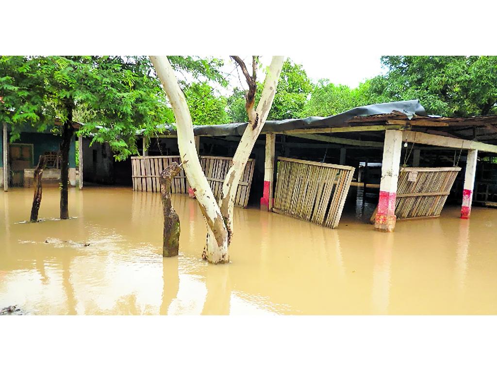 Inundación. El nivel del agua se mantiene en Mariato.()