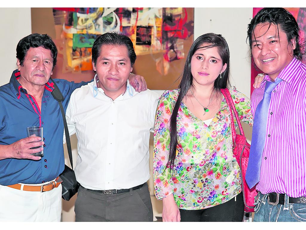 Pintores: Leonidas Zavaleta, Américo Ccala Quispe, María Andrea Facundo y Rony Tadeo Zavaleta.(Víctor Arosemena)
