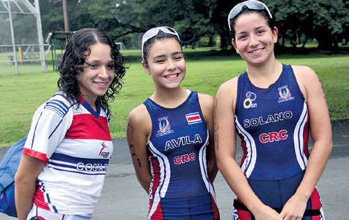 <p>Dominantes. Las ticas Valeria Ávila, Maureen Solano y Nathalia Herrera</p>