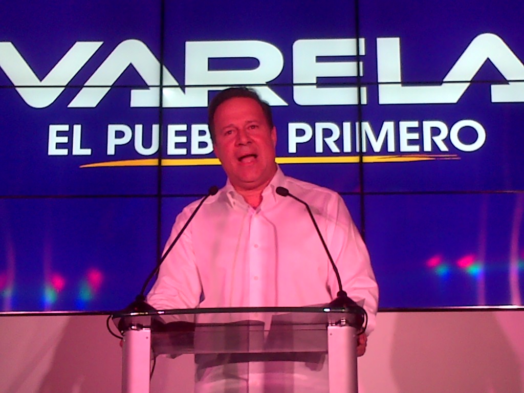 Candidato presidencial del Partido Panameñista, Juan Carlos Varela<br>