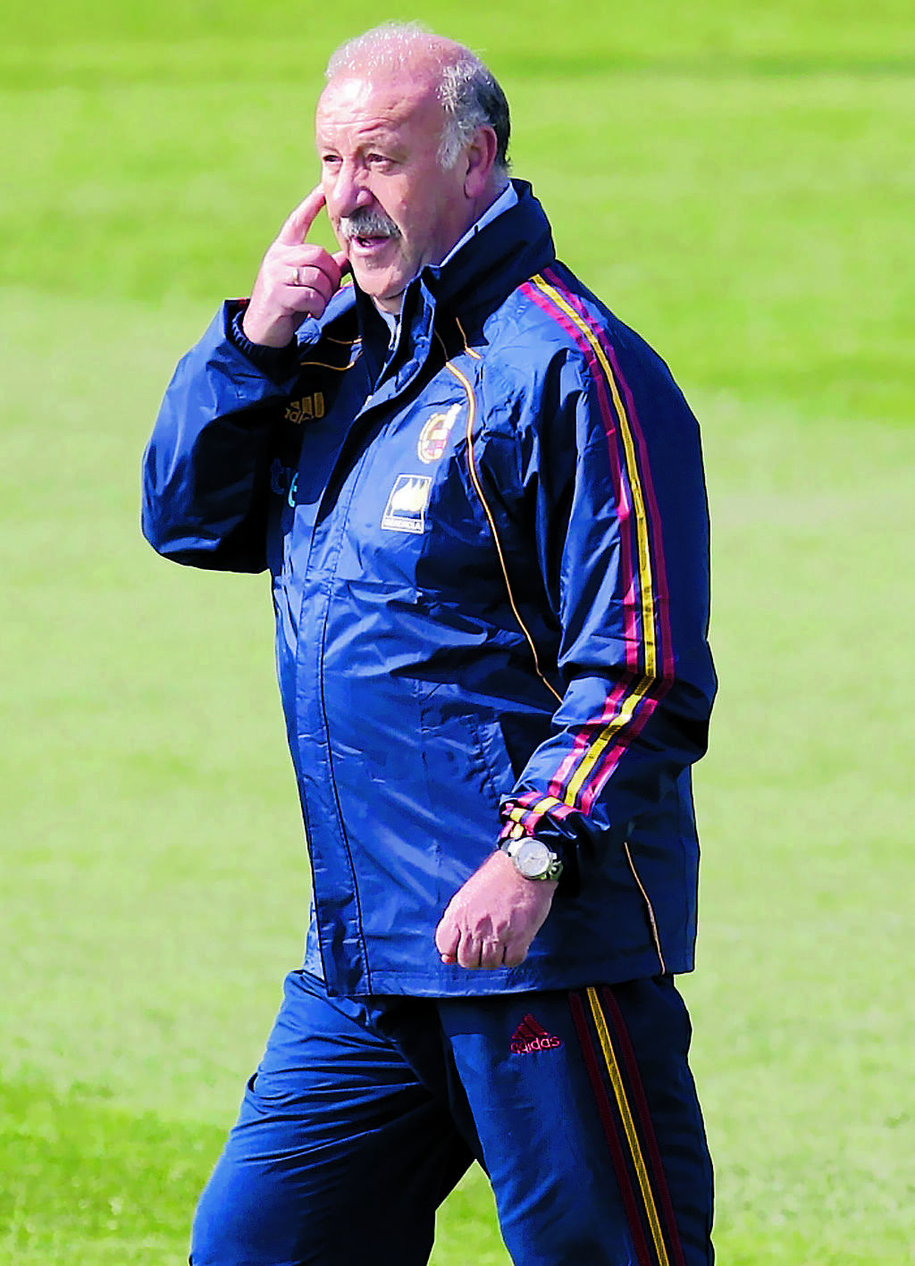 Modelo. Del Bosque es un ejemplo para sus jugadores.(AP)