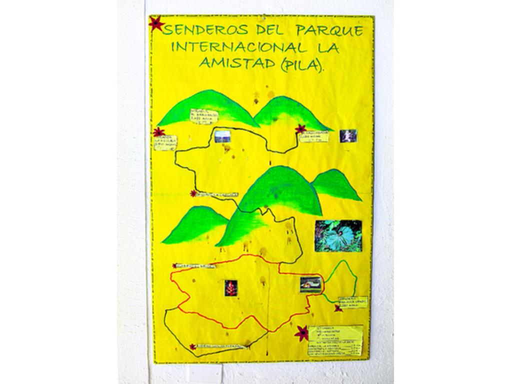 Mapa para guiarse dentro de la reserva