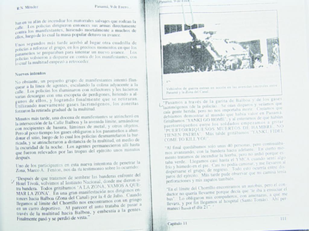 Una copia de libro de Roberto N. Méndez (final de la 111), en el que el mártir dijo que estuvo hospitalizado 12 días.