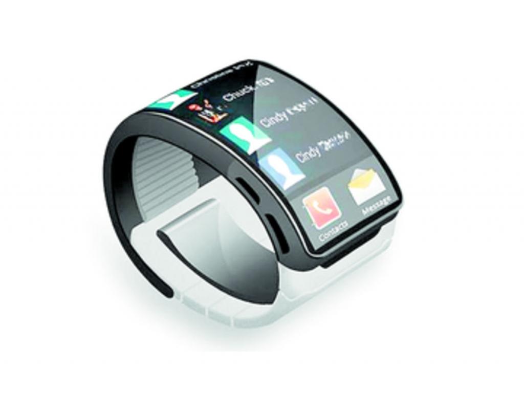 El reloj inteligente de Samsung que fue presentado ayer en el inicio de la IFA. El dispositivo funciona con sistema operativo Android y puede conectarse a internet, recibir correos electrónicos y realizar llamadas telefónicas.