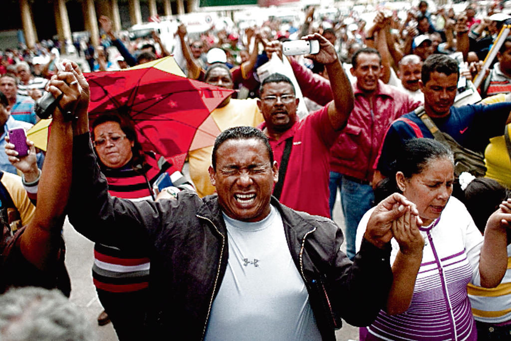 Petición. Oran por la salud de Hugo Chávez.(EFE)