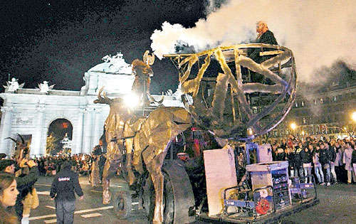 <p>España. Los seres mitológicos, mitad hombre mitad bestia, se tomaron las calles de Madrid.</p>