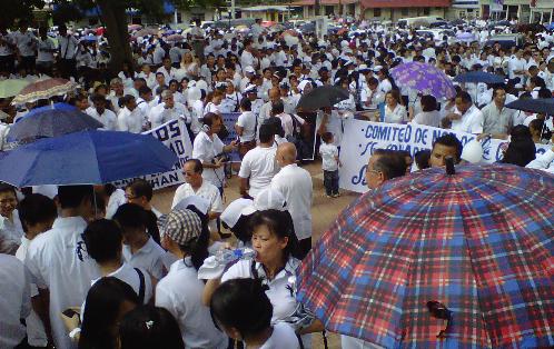 La marcha va a recorrer las principales calles del distrito de La Chorrera. Foto/Jesús Simmons<br>