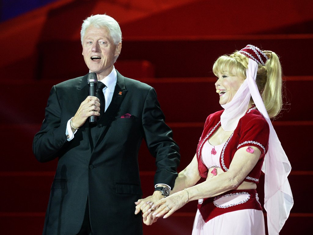 <strong>Junto a el expresidente Bill Clinton. AP.<br></strong>