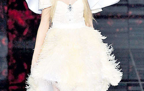 <p>Detalles. Las plumas también tuvieron su protagonismo.</p>