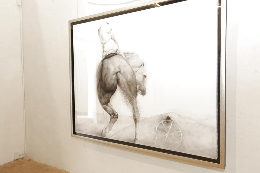 Parte de la exposición de la Primera Bienal del Sur en Panamá. Foto/Abel Rodríguez.<br>