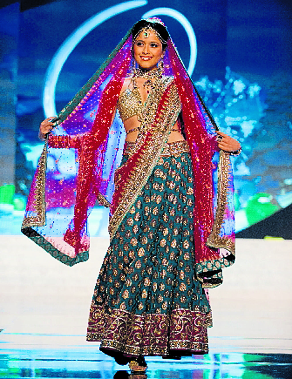 La tradicional Miss India.(ap)