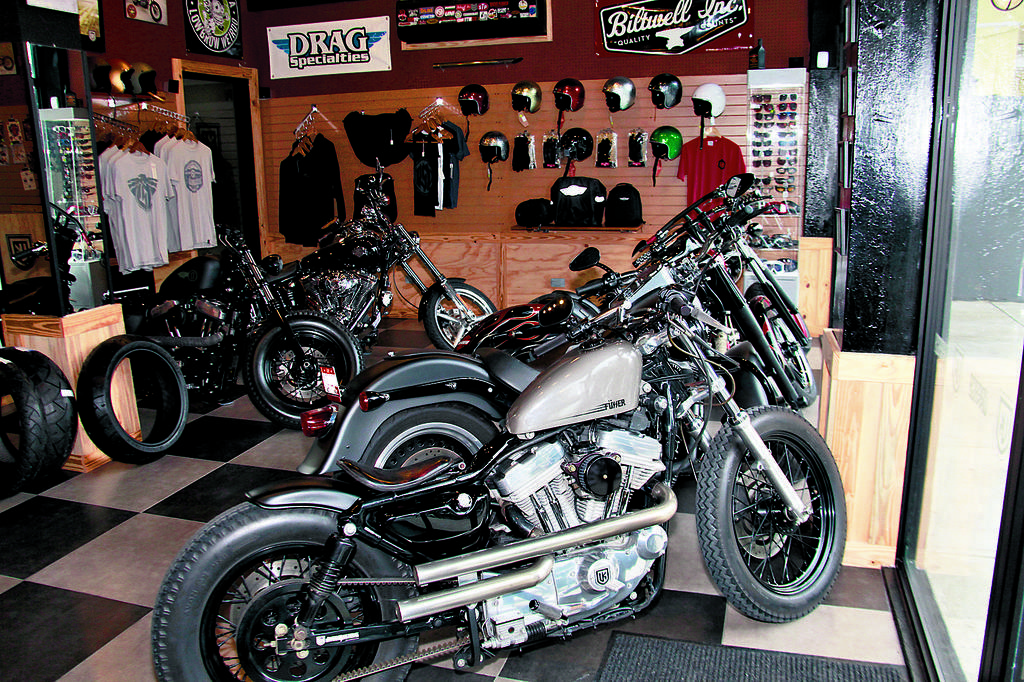 La tienda destaca por su estilo retro, muy a lo Harley.()