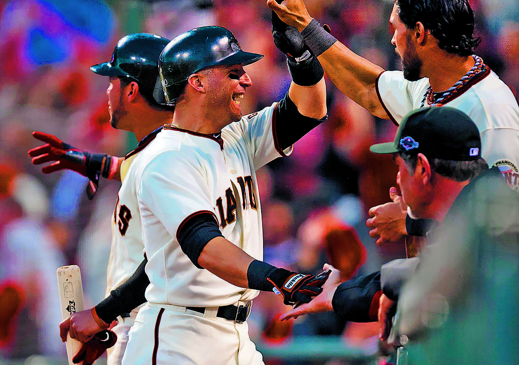 Bujía. Marco Scutaro se destapó en la final de la liga. ()