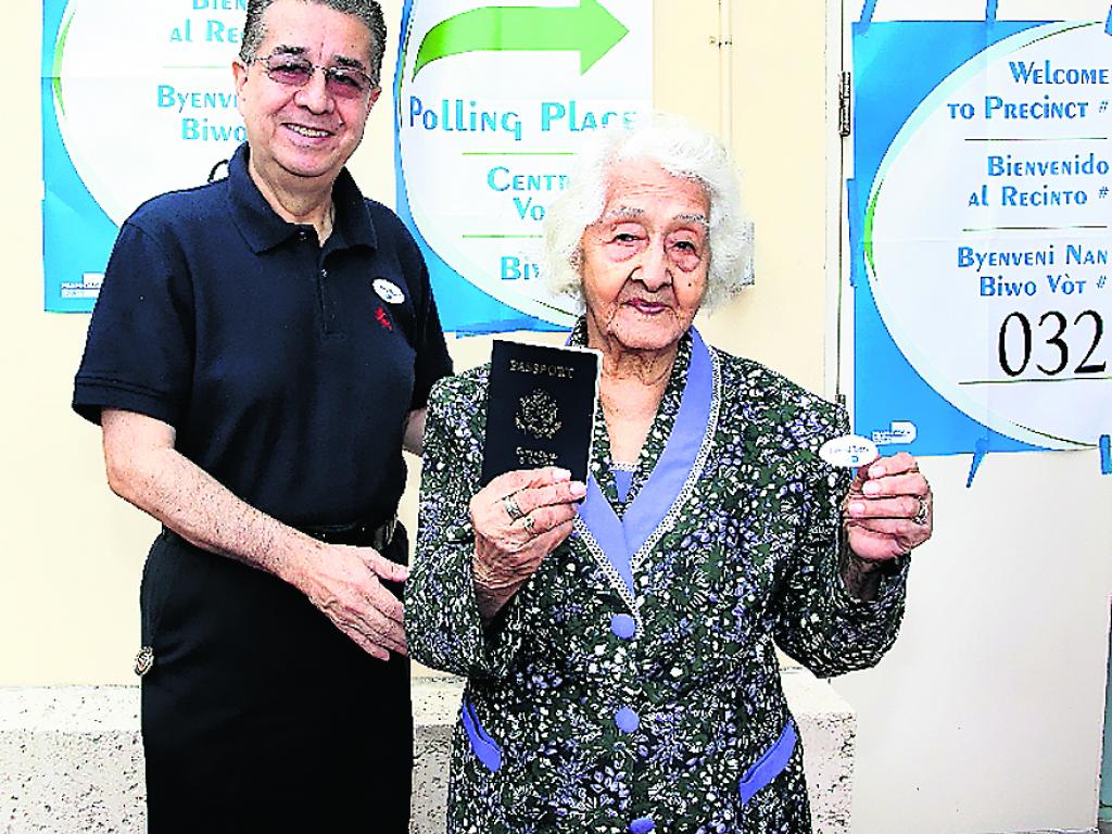 Isabel Castaño Restrepo, de 106 años, votó en Florida.(AP)