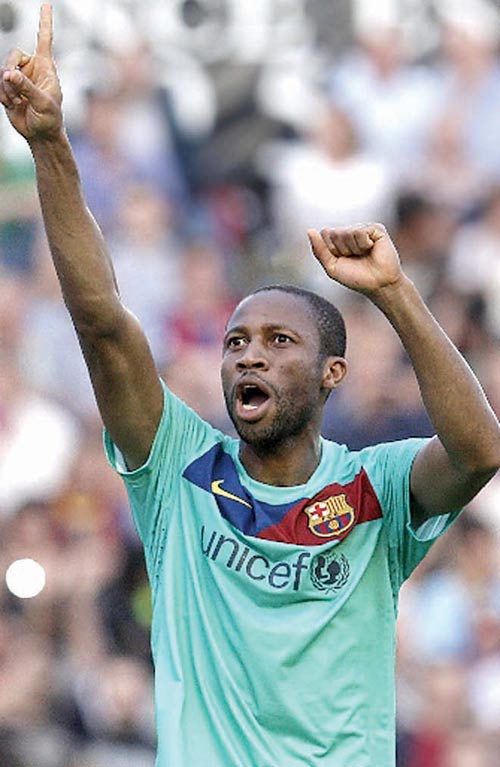 <p>Keita, autor del gol del Barça.</p>