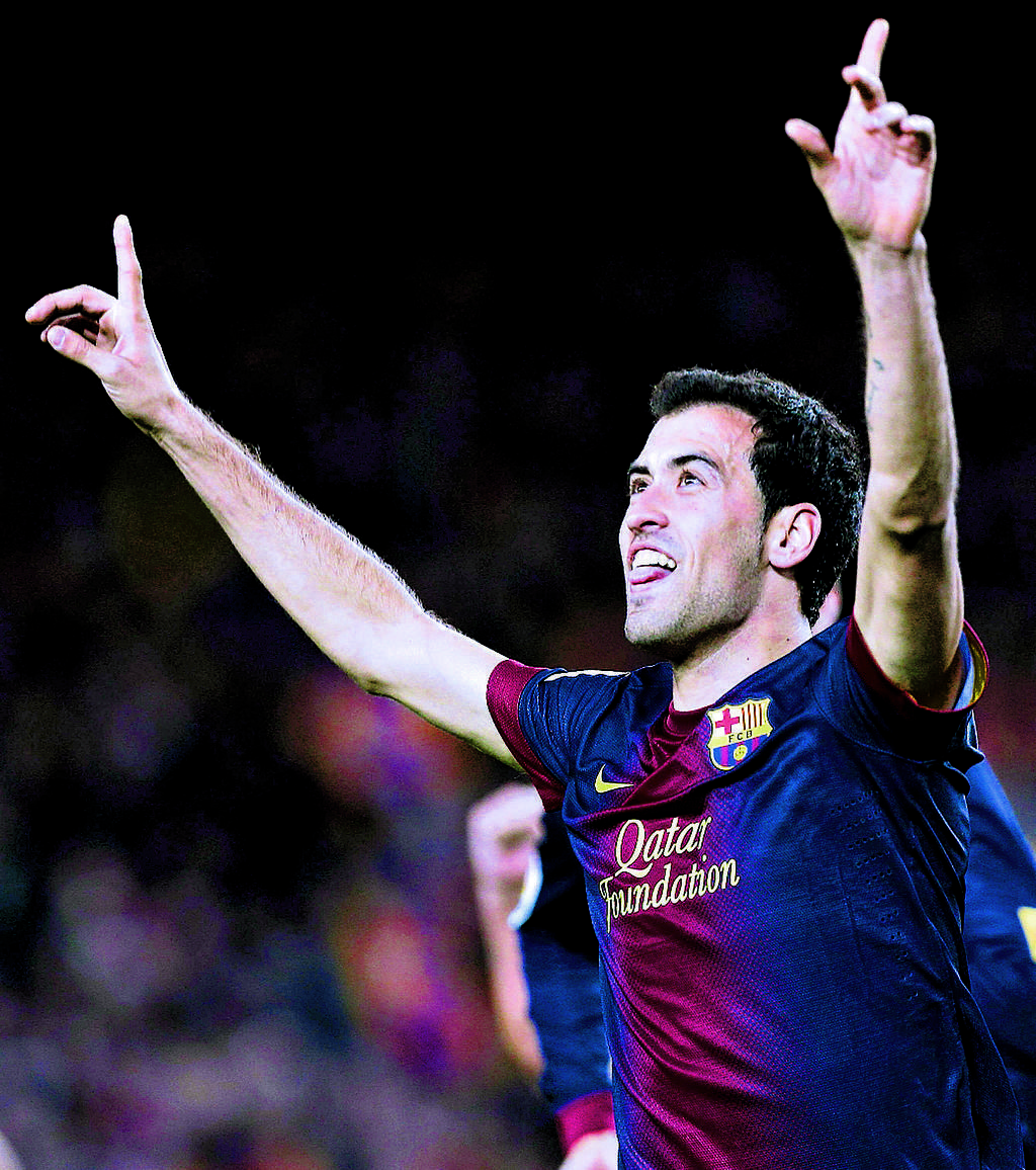Euforia. Reacción de Sergio Busquets, luego de anotar el tanto de la ventaja.(EFE)