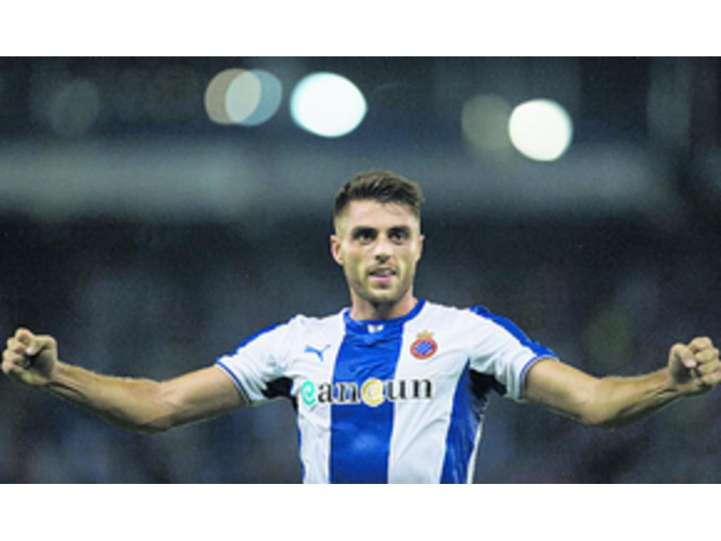 David López marcó para el Espanyol ante el Valencia.(EFE)