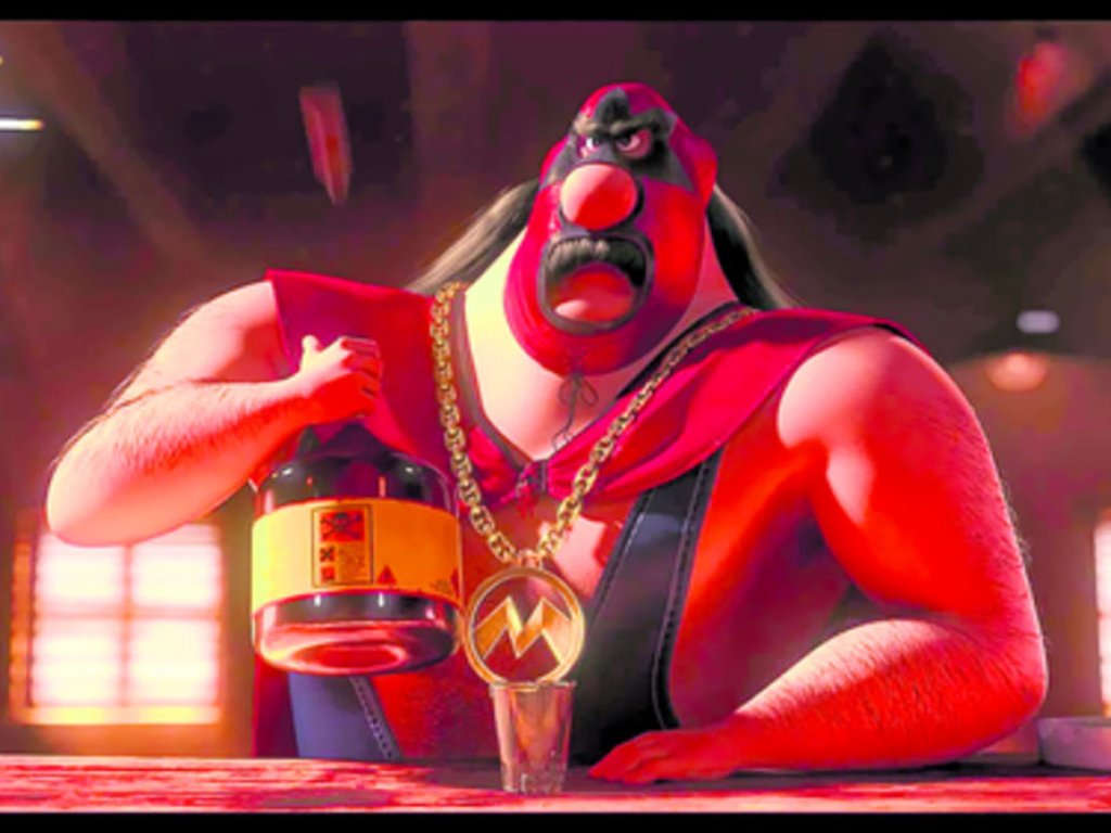 Macho es vencido con ayuda de los minions. ()