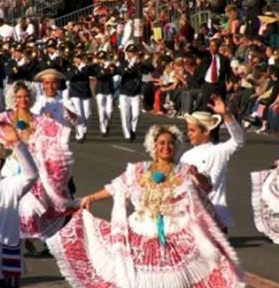 Participación del colegio José Daniel Crespo de Chitré, en la parada de las Rosas en Pasadena, California. Foto/Cortesía de Melissa V. de León<br>