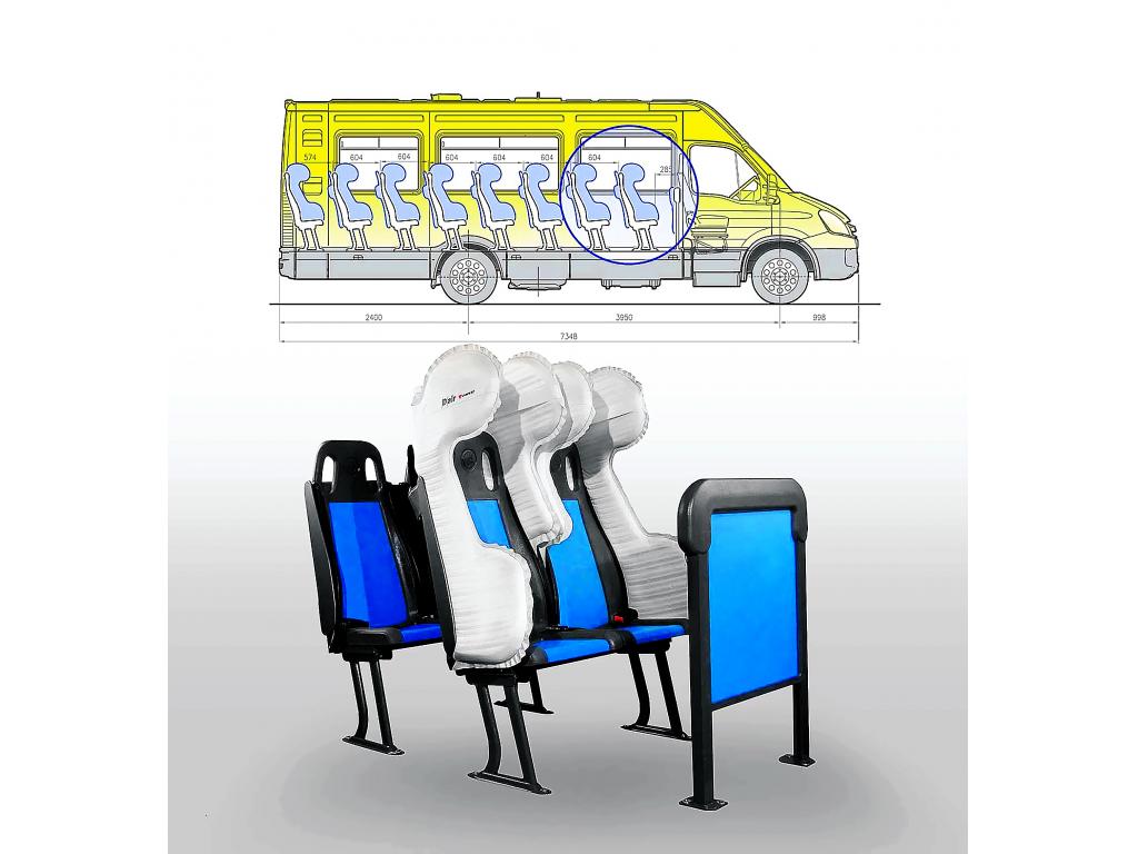 Uso. Este airbag puede ser usado en buses colegiales para mayor seguridad de los infantes.()
