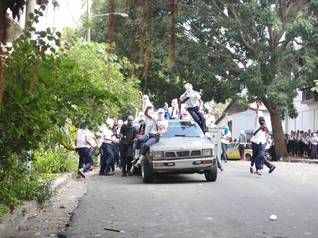 Manifestaciones de alumnos del Instituto Nacional de Panamá. Foto: Erick Barrios<br>