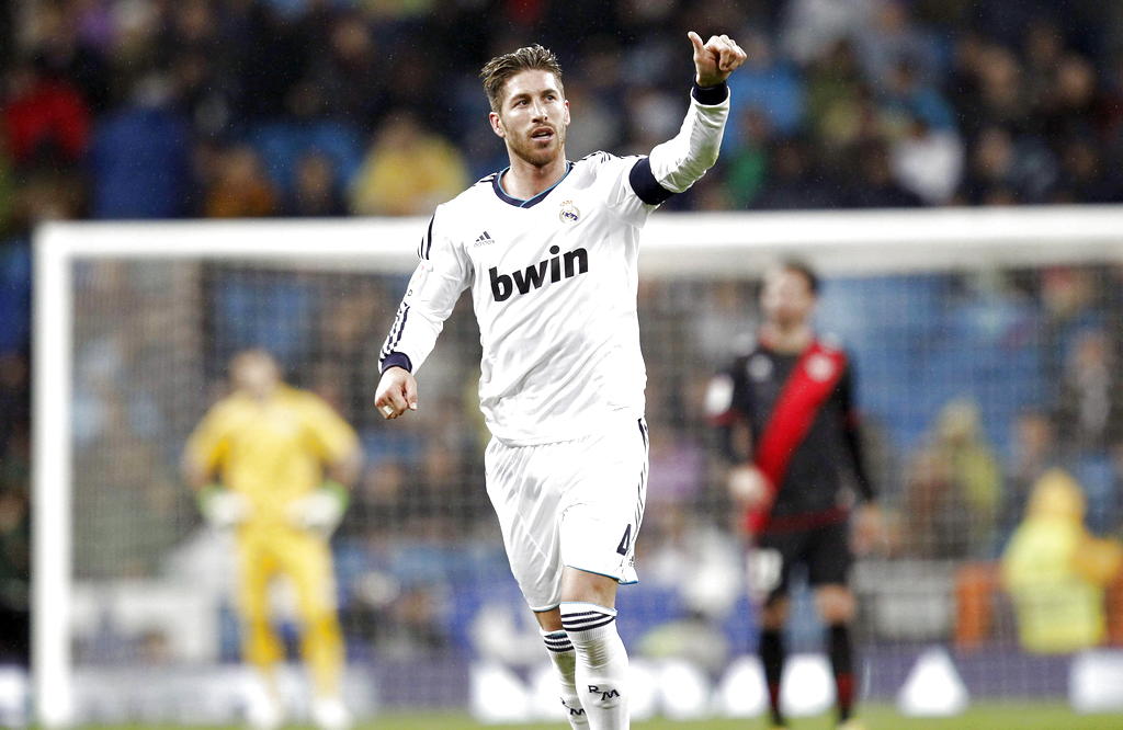 El defensa del Real Madrid Sergio Ramos celebra el segundo gol.Foto/EFE.