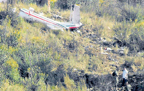<p>Hechos. El helicóptero cayó en un área boscosa.</p>