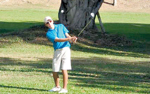 <p>Competencia. Marcos Cabarcos en acción durante el torneo.</p>
