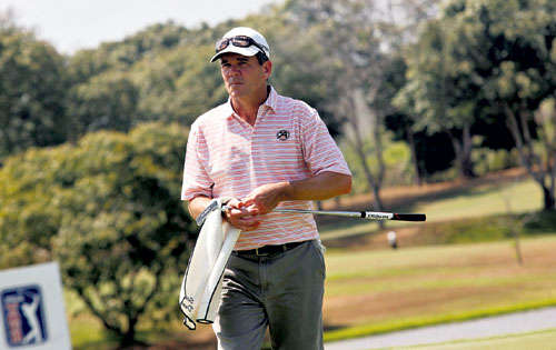 <p>Labor. Scott Dunlap está jugando el par de la cancha. </p>