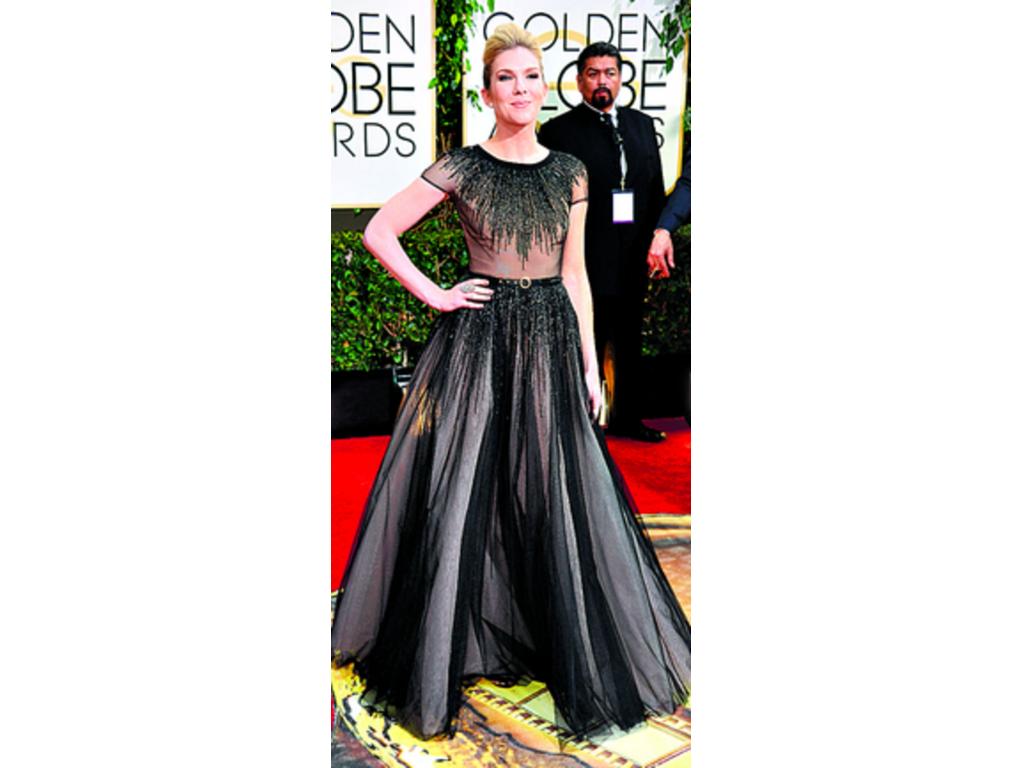 Lily Rabe. Esta actriz recordó la eficacia del corte princesa de los Marchesa y compañía, solo que esta vez es una propuesta de Georges Hobeika. El pequeño cinturón y los detalles de brillante en la falda y en la parte de arriba hicieron que el vestido co
