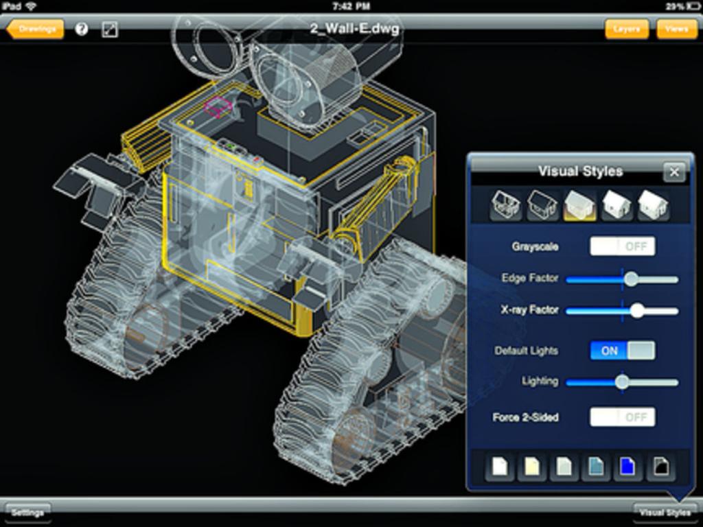 Apps para ingenieros. TurboViewer Con esta aplicación podrás ver objetos en 2D o 3D, hacer paneos o acercamientos. La idea es poder detectar cómo ha quedado un diseño y qué le falta, de la forma más rápida posible y todo desde tu dispositivo móvil.