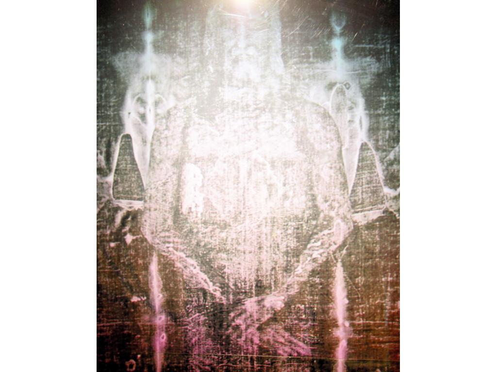 Representación de la imagen de Jesús en el manto de Turín.
