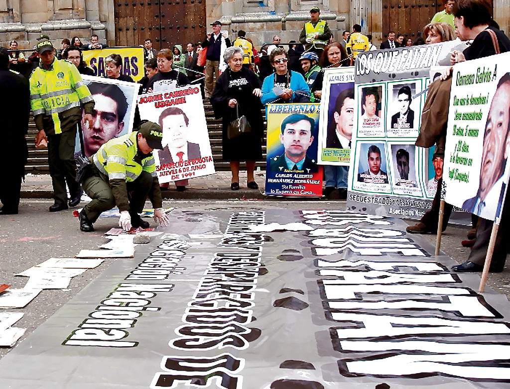 Protesta. Familiares de personas secuestradas.(EFE)