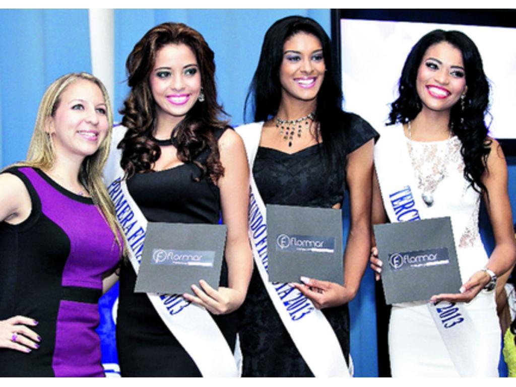 Las tres finalistas del concurso Miss Panamá en su edición 2013.