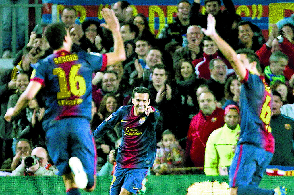 Instante. Pedro festeja luego de anotar un gol el domingo.(EFE)