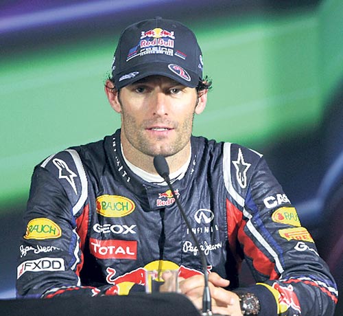 <p>Mark Webber durante la conferencia de prensa.</p>