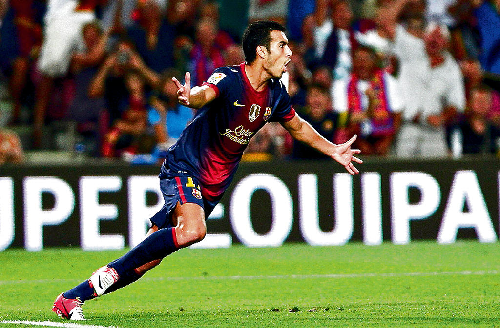 Recuperado. Pedrito, del Barça, está en su mejor forma.(AP)
