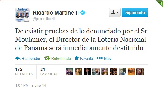 Tuit de la cuenta del Presidente.