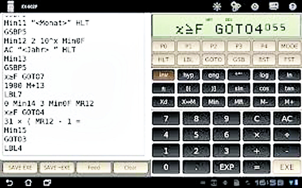 Es una aplicación que consiste en una calculadora científica con todas las funciones que necesita un estudiante de ciclo básico y primeros años de facultad. Se puede descargar sin costo y funciona con el sistema Android.