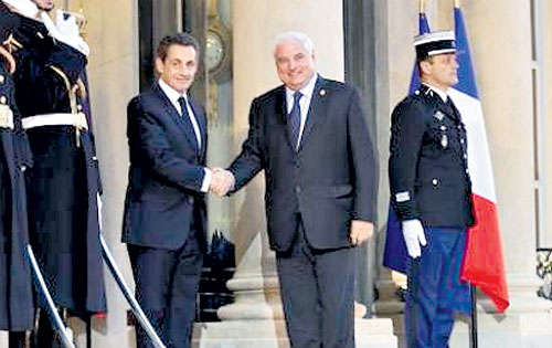 <p></p><p></p><p>Visita. El presidente fránces Nicolas Sarkozy y su homólogo panameño, Ricardo Martinelli.</p>