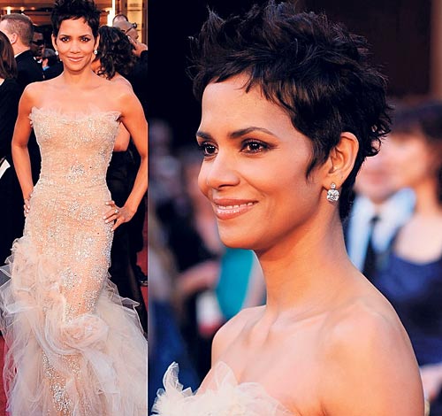 <p>Halle Berry resaltó sus hermosos ojos con tonos marrones. </p>