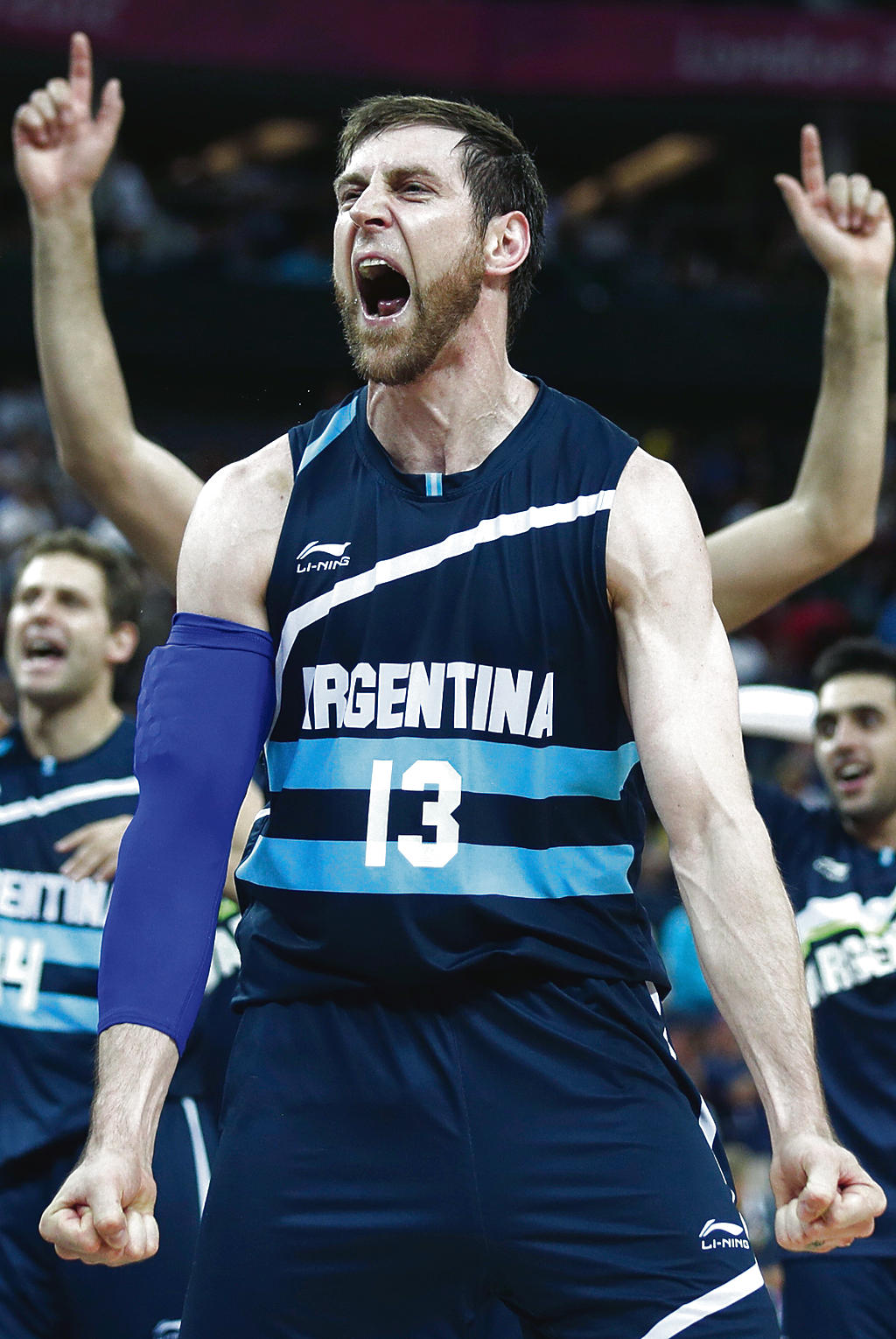 Jugador. Andres Nocioni , alero de la selección de Argentina, tuvo un buen partido ayer.(AP)